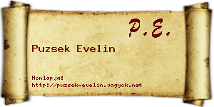 Puzsek Evelin névjegykártya